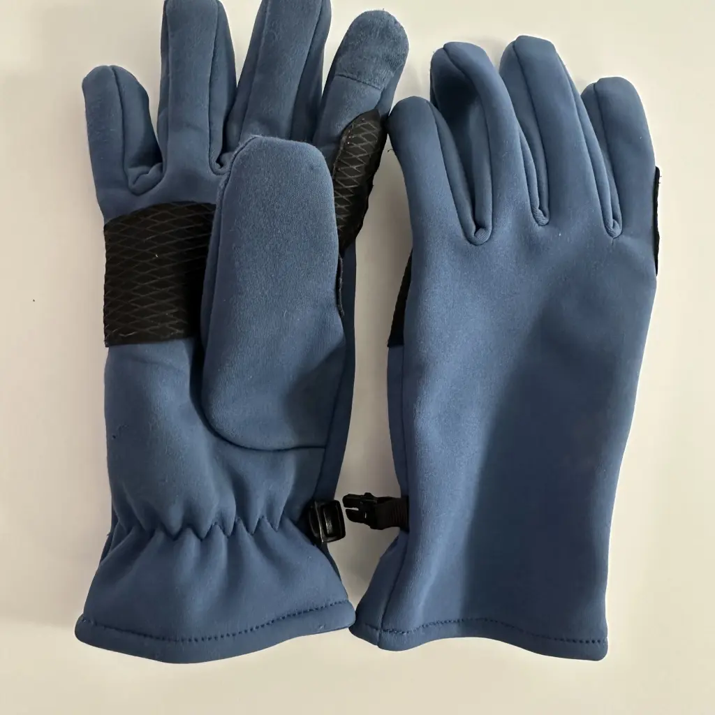 Blaue Finger-Handschuhe